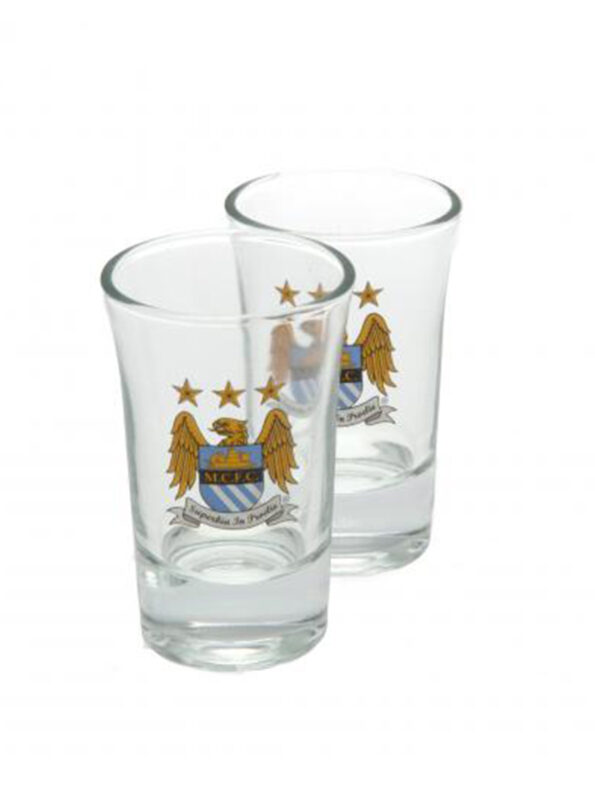Manchester City F.C. 2pk Shot Glass Set Manchester City F.C. 2pk Shot Glass Set