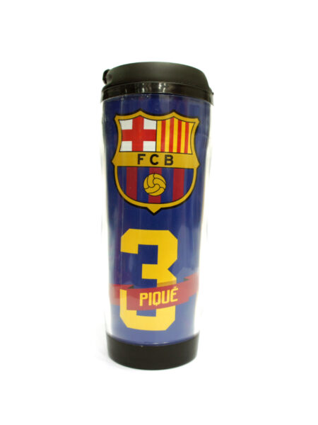 F.C. Barcelona Double Wall Plastic Bottle/Mug Pique No.3