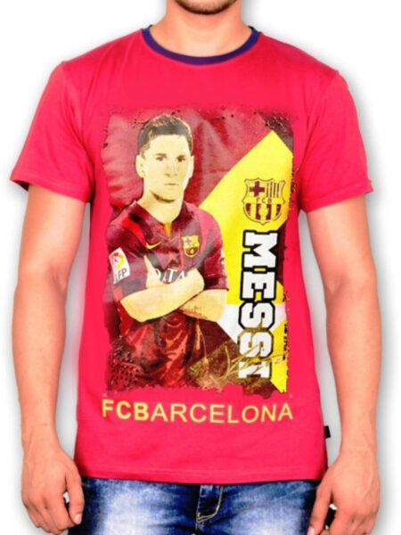 F.C. Barcelona T Shirt Mens Messi Round Neck F.C. Barcelona T Shirt Mens Messi Round Neck
