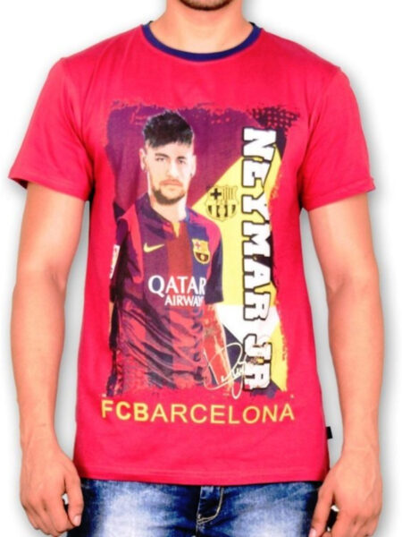 F.C. Barcelona T Shirt Mens Neymar Round Neck