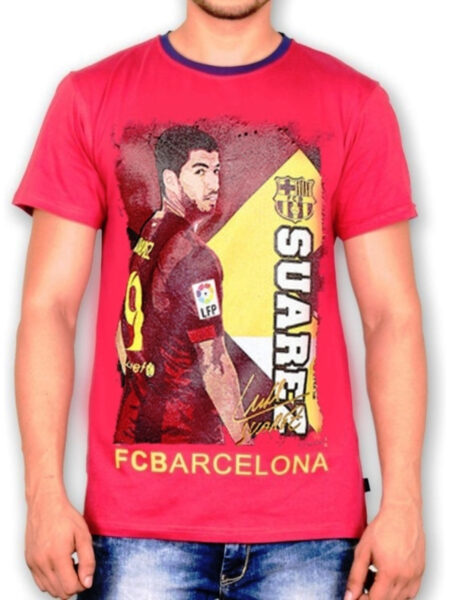 F.C. Barcelona T Shirt Mens Suarez Round Neck F.C. Barcelona T Shirt Mens Suarez Round Neck