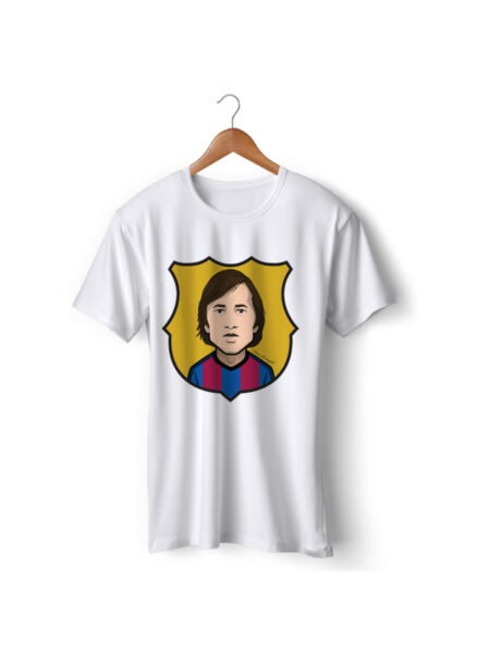 Football Player Icon T-Shirt - Johan Cruyff (Barcelona)