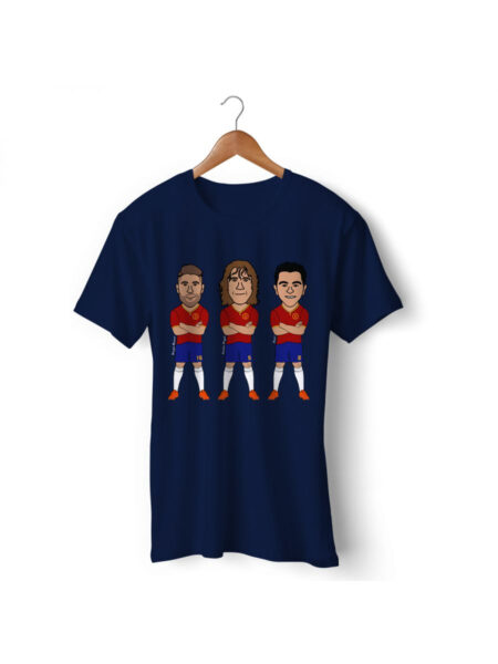 Spain Football Player T-Shirt (Xavi, Ramos, Puyol)